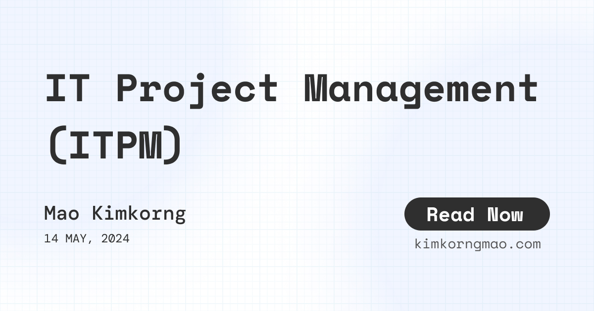 IT Project Management (ITPM)